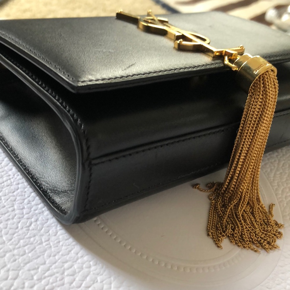 YSL Black Small Monogramme Crossbody tassel $2150 - Picture 4 of 8